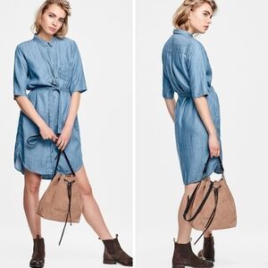 Second Female Sabra denim shirt dress blue size small